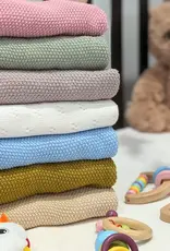 Bub2Kids Bub2Kids 100% Organic Cotton Knitted Blanket - 80x100 cm - Lilac