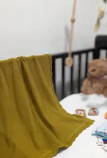Bub2Kids Bub2Kids 100% Organic Cotton Knitted Blanket - 80x100 cm - Mustard