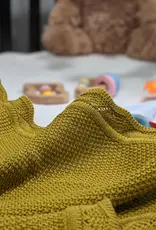 Bub2Kids Bub2Kids 100% Organic Cotton Knitted Blanket - 80x100 cm - Mustard