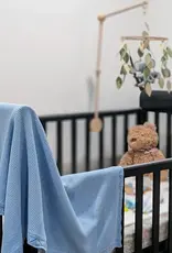 Bub2Kids Bub2Kids 100% Organic Cotton Knitted Blanket - 80x100 cm - Blue