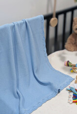 Bub2Kids Bub2Kids 100% Organic Cotton Knitted Blanket - 80x100 cm - Blue