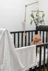 Bub2Kids Bub2Kids 100% Organic Cotton Knitted Blanket - 80x100 cm - White