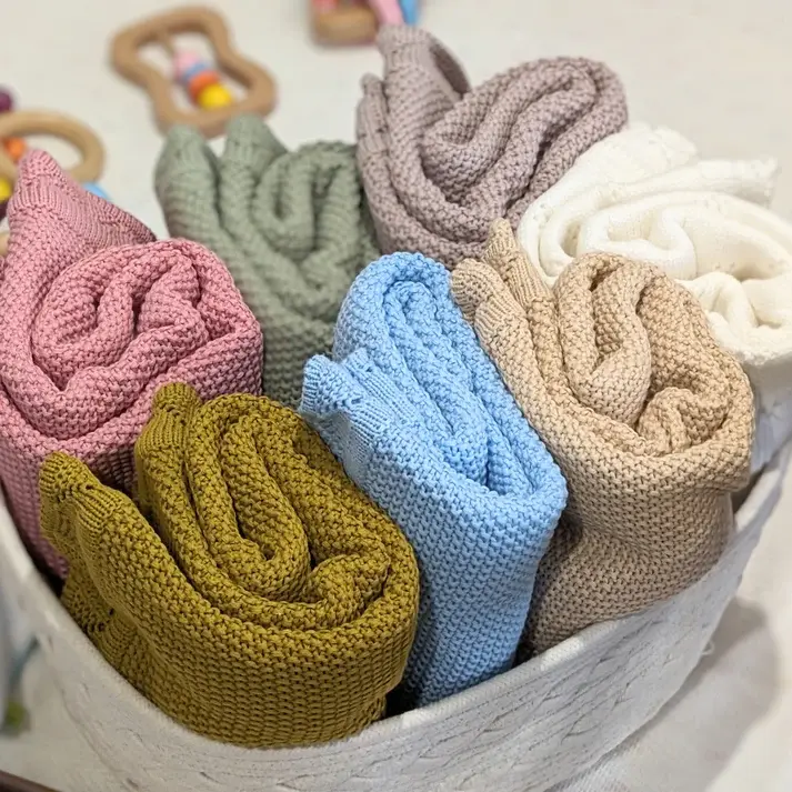 Bub2Kids Bub2Kids 100% Organic Cotton Knitted Blanket - 80x100 cm - White