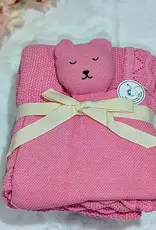 Bub2Kids Bub2Kids 100% Organic Cotton Blanket + Security Comforter Set - Pink