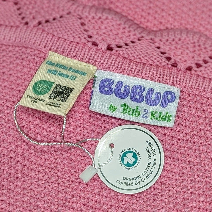 Bub2Kids Bub2Kids 100% Organic Cotton Blanket + Security Comforter Set - Pink