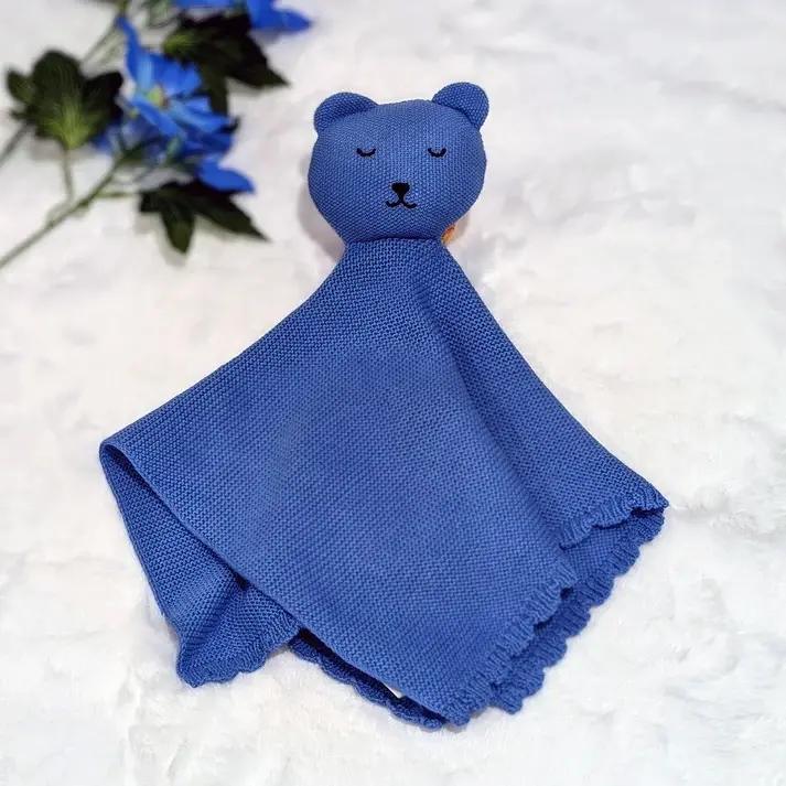 Bub2Kids Bub2Kids 100% Organic Cotton Blanket + Security Comforter Set - Royal Blue