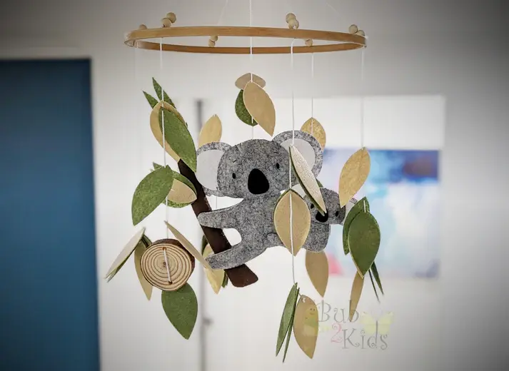 Bub2Kids Bub2Kids Koala Cot Mobile Wooden Arm (Handmade) Set