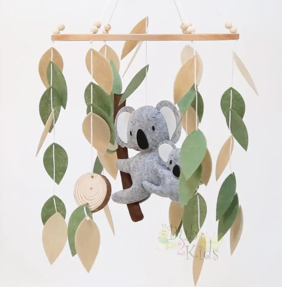 Bub2Kids Bub2Kids Koala Cot Mobile Wooden Arm (Handmade) Set