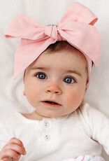 Snuggle Hunny Kids Snuggle Hunny Linen Headbow Wrap - Baby Pink