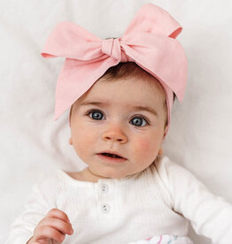Snuggle Hunny Kids Snuggle Hunny Linen Headbow Wrap - Baby Pink