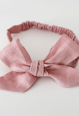 Snuggle Hunny Kids Snuggle Hunny Linen Headbow Wrap - Dusty Pink