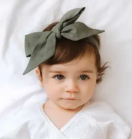 Snuggle Hunny Kids Snuggle Hunny Linen Headbow Wrap - Dusty Olive