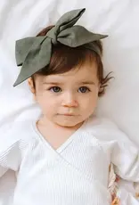 Snuggle Hunny Kids Snuggle Hunny Linen Headbow Wrap - Dusty Olive