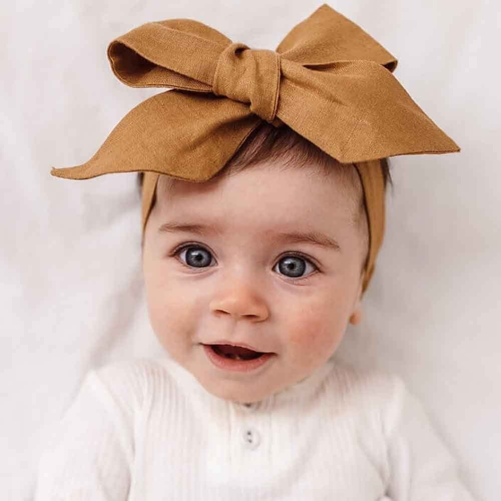 Snuggle Hunny Kids Snuggle Hunny Linen Headbow Wrap - Mustard