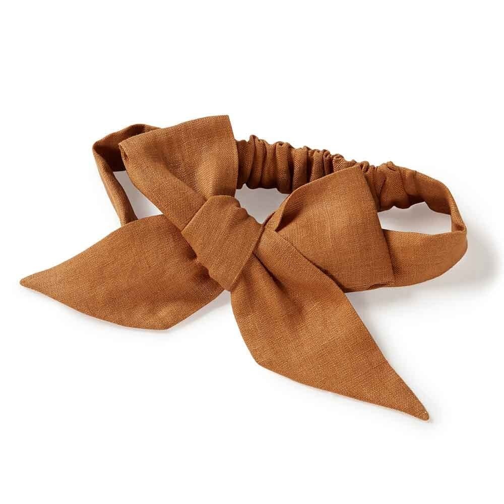 Snuggle Hunny Kids Snuggle Hunny Linen Headbow Wrap - Mustard