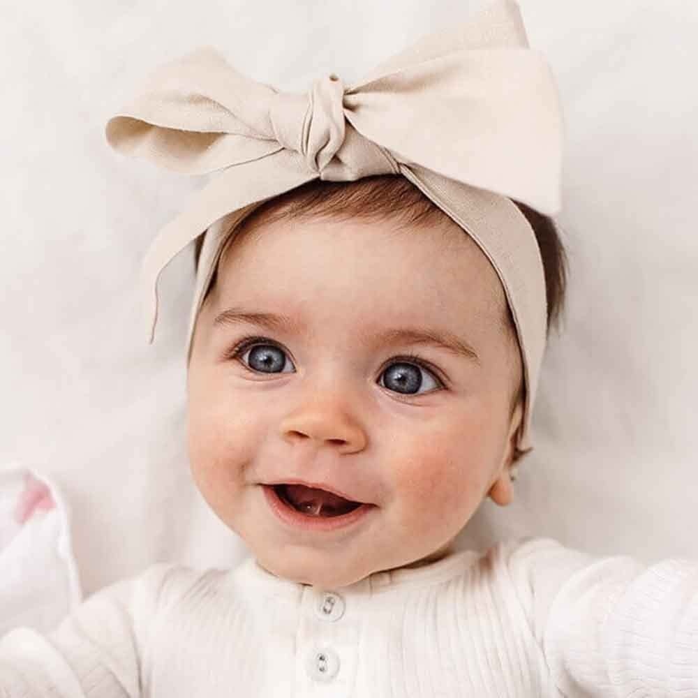 Snuggle Hunny Kids Snuggle Hunny Linen Headbow Wrap - Natural