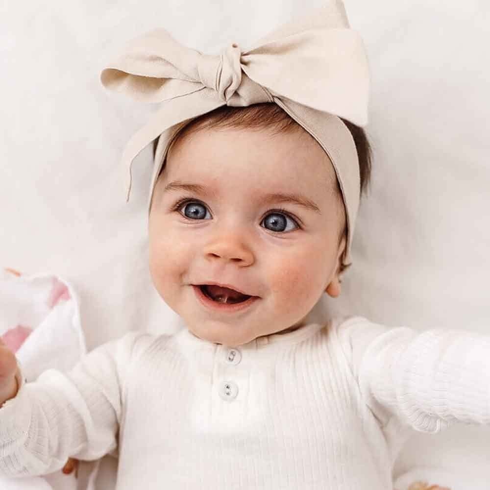 Snuggle Hunny Kids Snuggle Hunny Linen Headbow Wrap - Natural