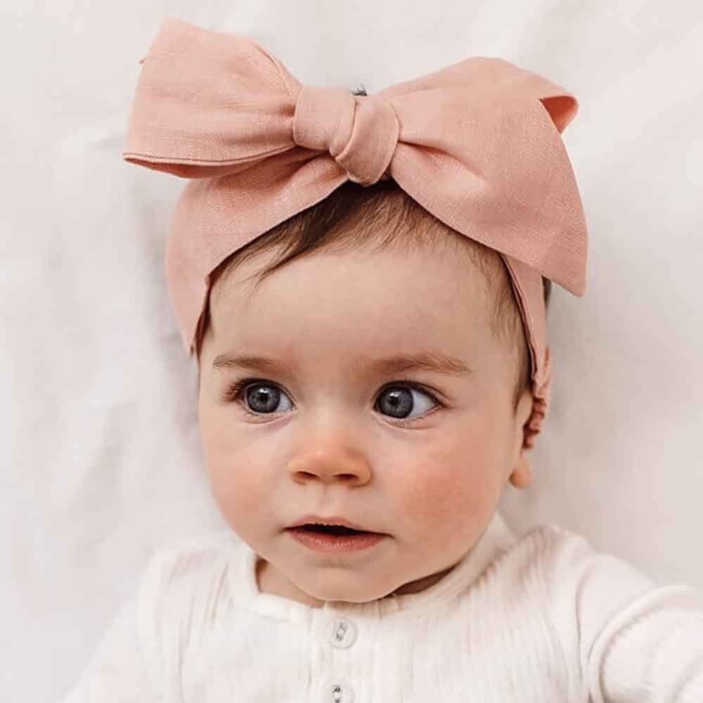 Snuggle Hunny Kids Snuggle Hunny Linen Headbow Wrap - Rust