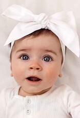 Snuggle Hunny Kids Snuggle Hunny Linen Headbow Wrap - White