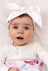 Snuggle Hunny Kids Snuggle Hunny Linen Headbow Wrap - White