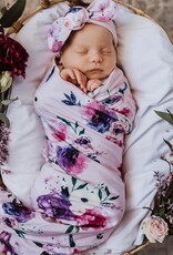 Snuggle Hunny Kids Snuggle Hunny Jersey Wrap Set w/ matching headwear - Floral Kiss