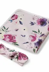 Snuggle Hunny Kids Snuggle Hunny Jersey Wrap Set w/ matching headwear - Floral Kiss