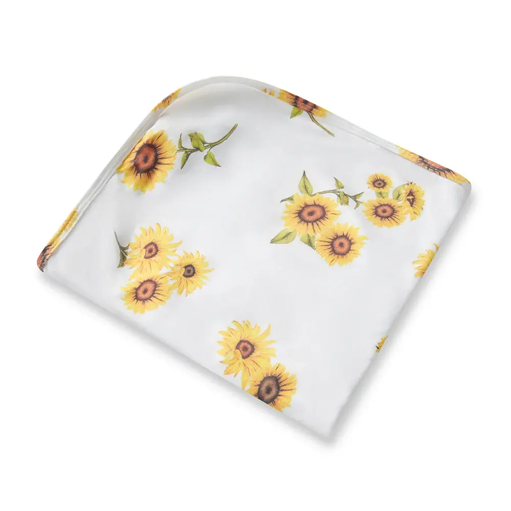 Snuggle Hunny Kids Snuggle Hunny Organic Jersey Wrap & Topknot Set Sunflower