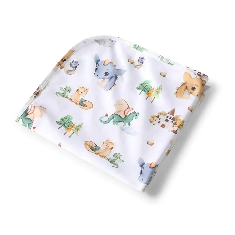 Snuggle Hunny Kids Snuggle Hunny Organic Jersey Wrap & Beanie Set Dragon