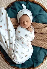 Snuggle Hunny Kids Snuggle Hunny Organic Jersey Wrap & Beanie Set Garden Friends