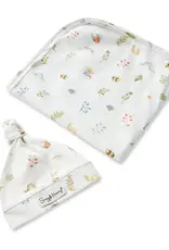 Snuggle Hunny Kids Snuggle Hunny Organic Jersey Wrap & Beanie Set Garden Friends