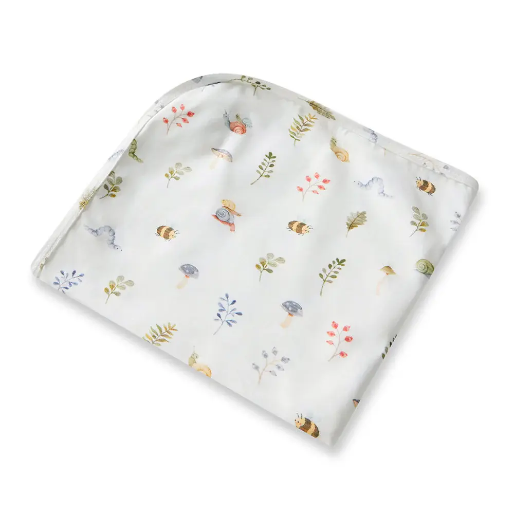 Snuggle Hunny Kids Snuggle Hunny Organic Jersey Wrap & Beanie Set Garden Friends