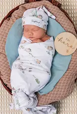 Snuggle Hunny Kids Snuggle Hunny Organic Jersey Wrap & Beanie Set Duck Pond