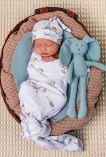 Snuggle Hunny Kids Snuggle Hunny Organic Jersey Wrap & Beanie Set Duck Pond