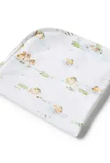 Snuggle Hunny Kids Snuggle Hunny Organic Jersey Wrap & Beanie Set Duck Pond