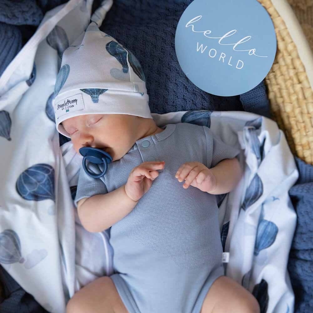 Snuggle Hunny Kids Snuggle Hunny Baby Jersey Wrap w/ matching headwear Cloud Chaser