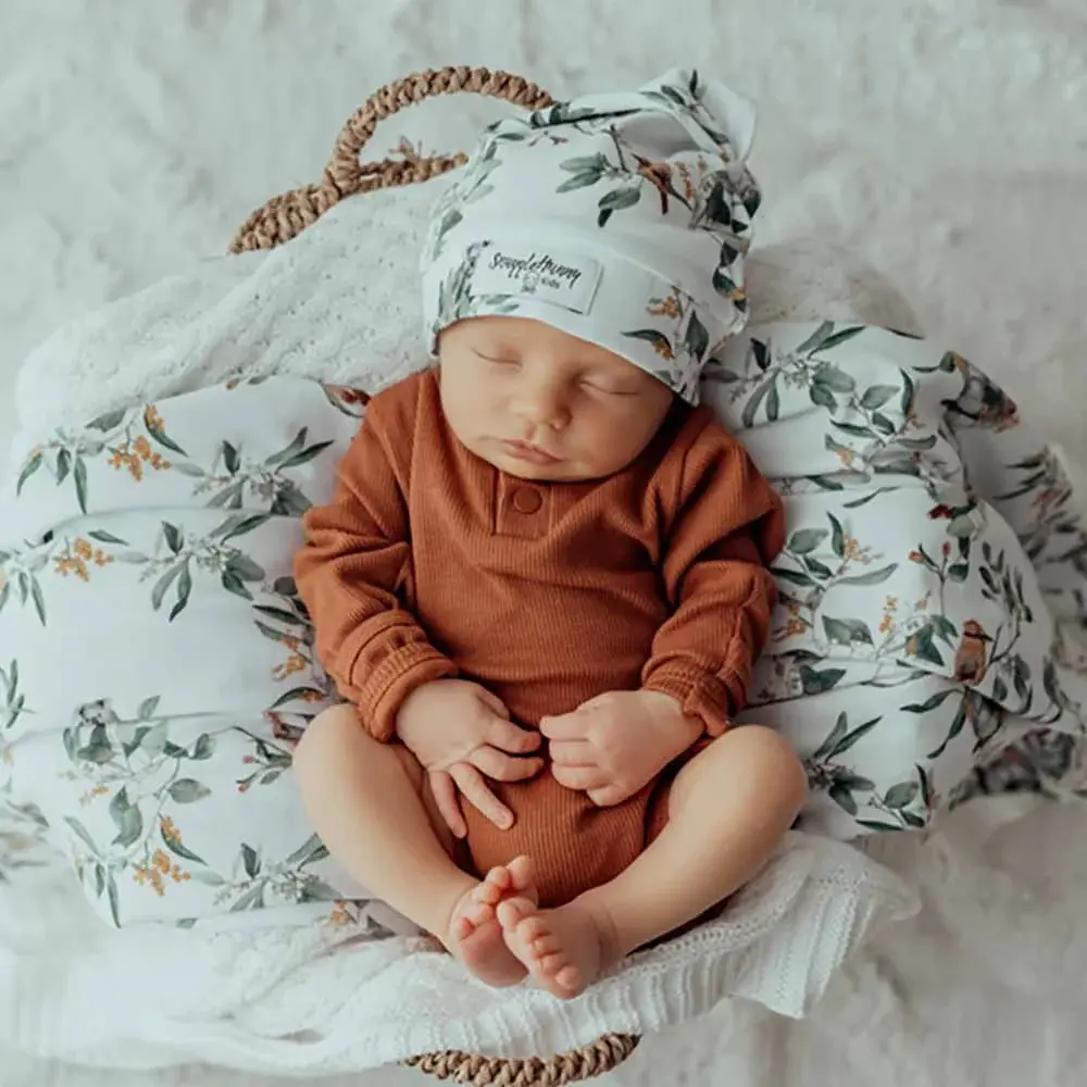 Snuggle Hunny Kids Snuggle Hunny Baby Jersey Wrap w/ matching headwear Eucalypt