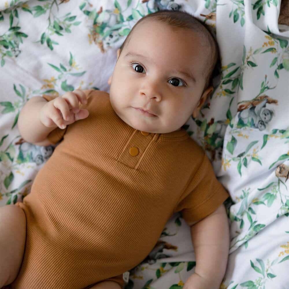 Snuggle Hunny Kids Snuggle Hunny Baby Jersey Wrap w/ matching headwear Eucalypt