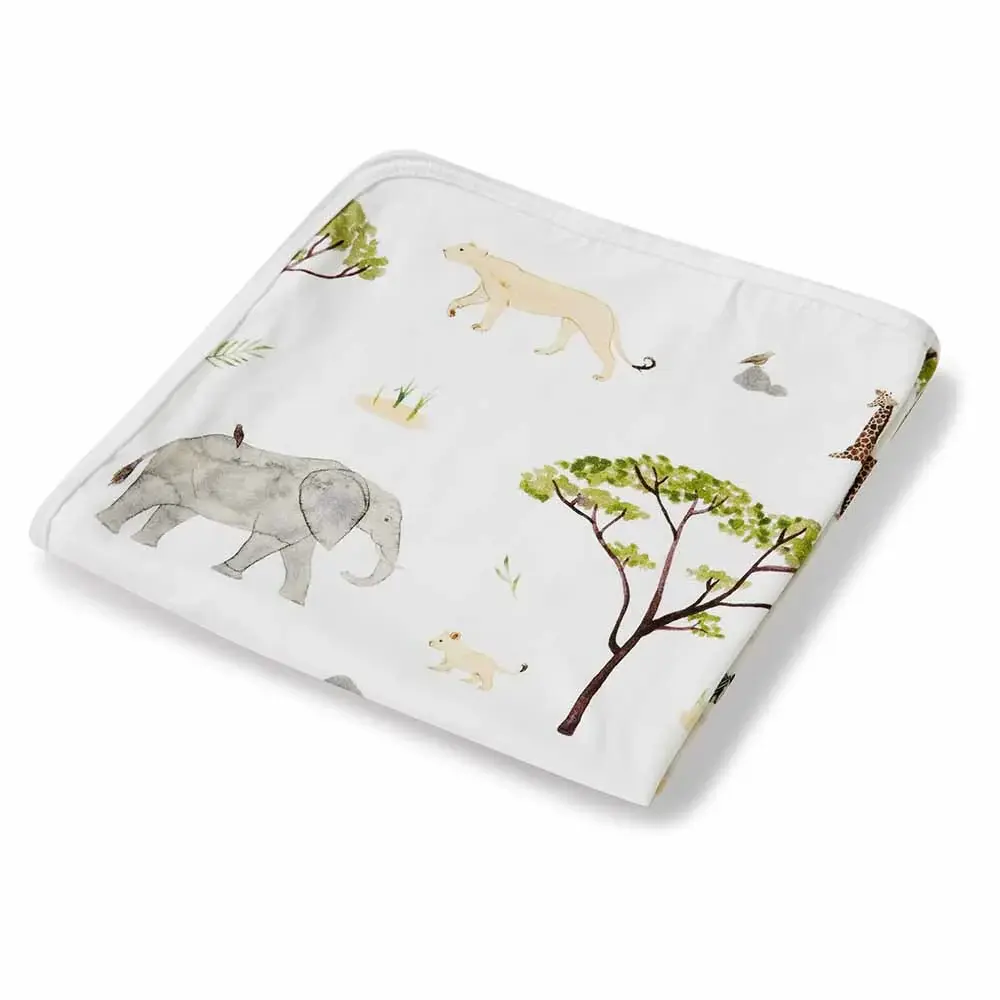 Snuggle Hunny Kids Snuggle Hunny Baby Jersey Wrap w/ matching headwear Safari