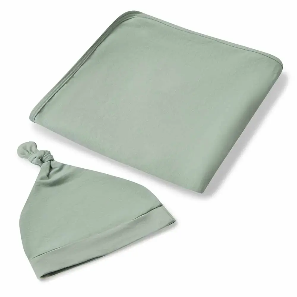 Snuggle Hunny Kids Snuggle Hunny Baby Jersey Wrap w/ matching headwear Sage