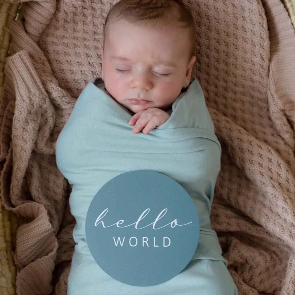 Snuggle Hunny Kids Snuggle Hunny Baby Jersey Wrap w/ matching headwear Sage
