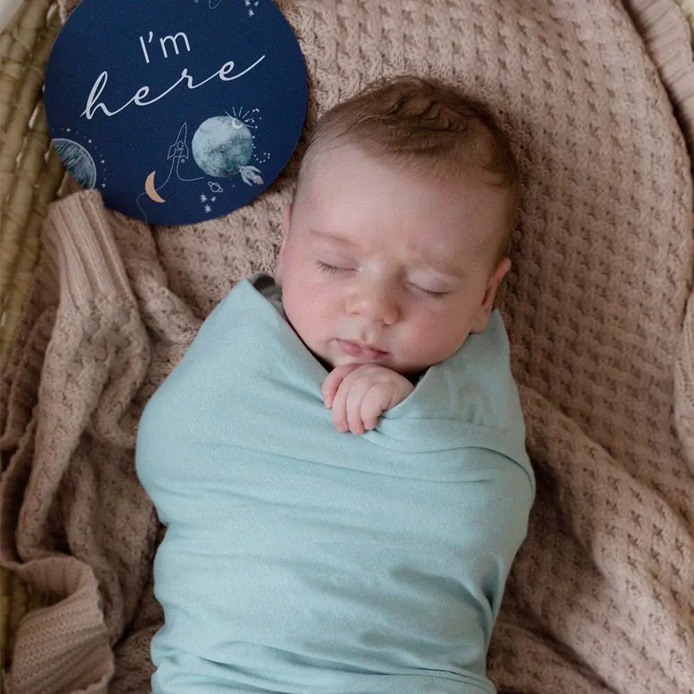 Snuggle Hunny Kids Snuggle Hunny Baby Jersey Wrap w/ matching headwear Sage