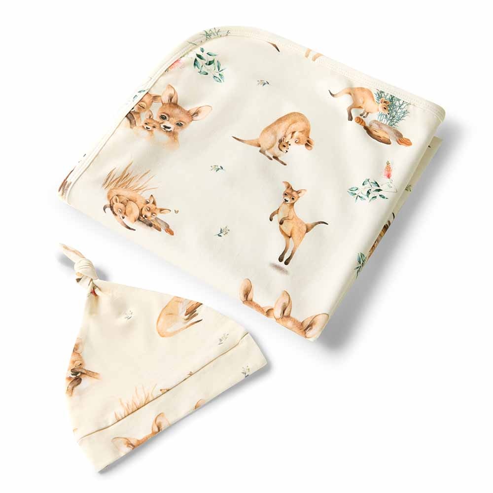 Snuggle Hunny Kids Snuggle Hunny Baby Jersey Wrap w/ matching headwear Kanga