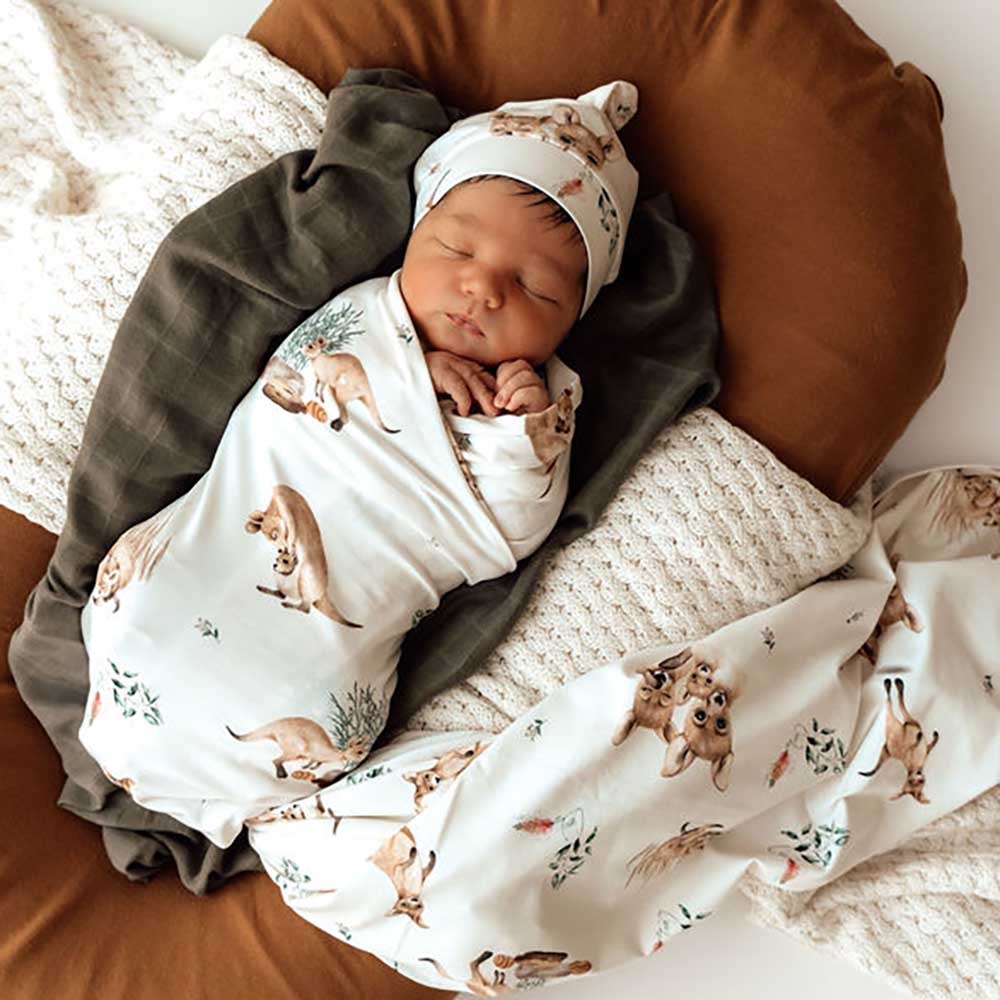 Snuggle Hunny Kids Snuggle Hunny Baby Jersey Wrap w/ matching headwear Kanga