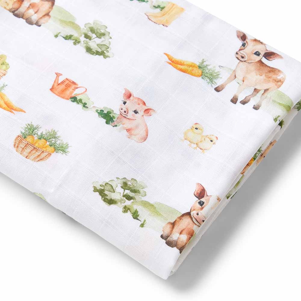 Snuggle Hunny Kids Snuggle Hunny Organic Muslin Wrap - Farm