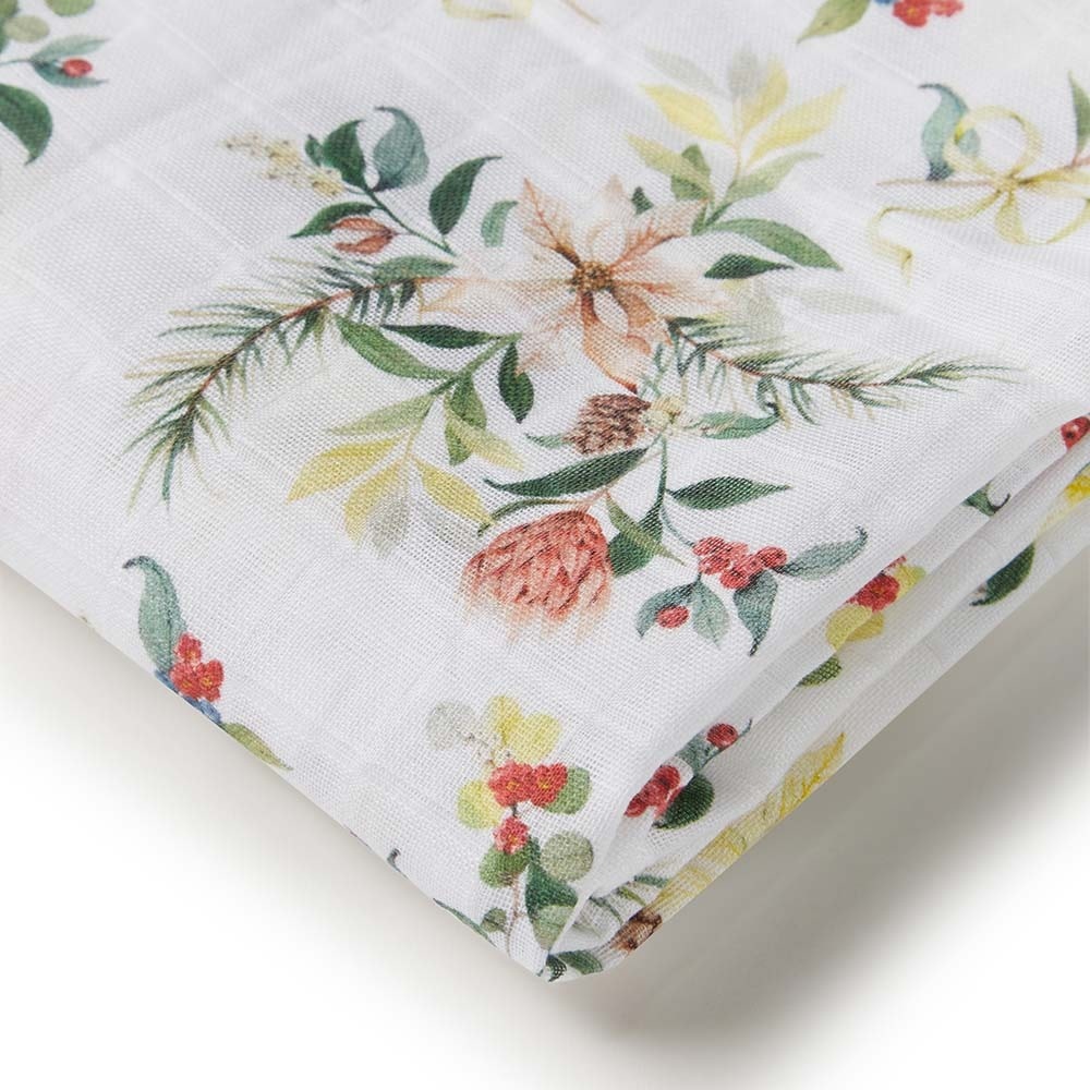 Snuggle Hunny Kids Snuggle Hunny Organic Muslin Wrap - Festive Berry - Limited Edition