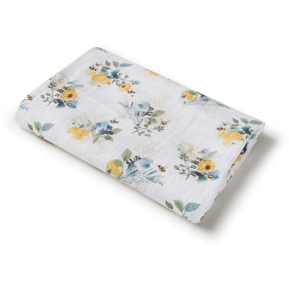 Snuggle Hunny Kids Snuggle Hunny Organic Muslin Wrap - Garden Bee
