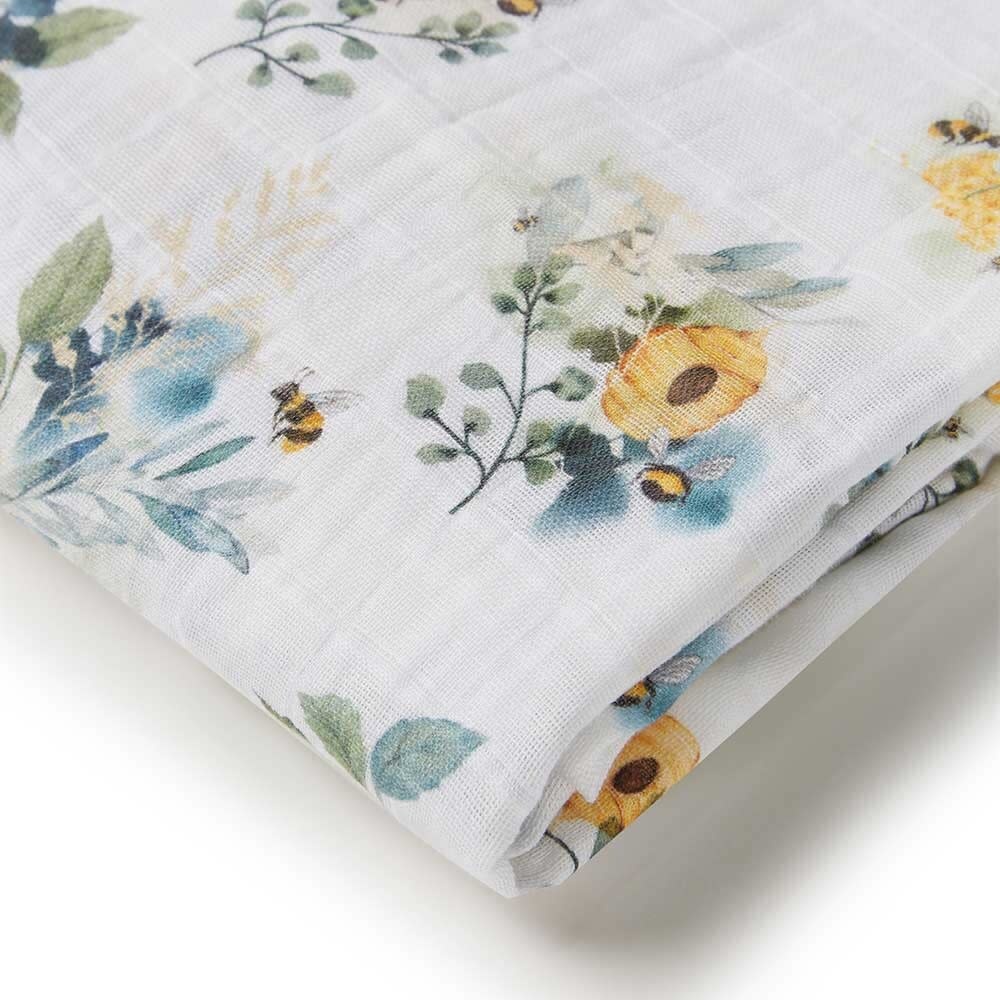 Snuggle Hunny Kids Snuggle Hunny Organic Muslin Wrap - Garden Bee