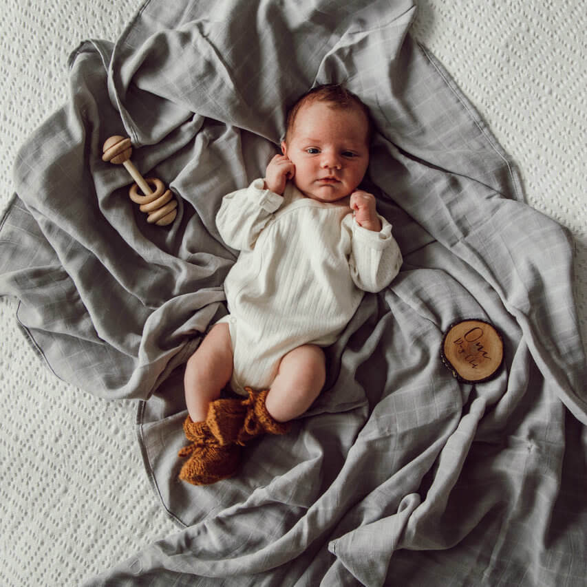Snuggle Hunny Kids Snuggle Hunny Organic Muslin Wrap - Storm