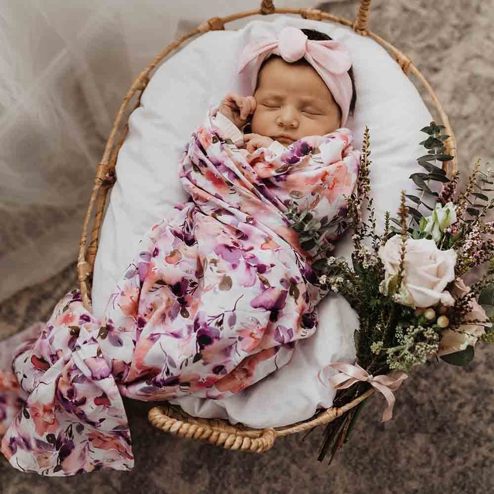 Snuggle Hunny Kids Snuggle Hunny Organic Muslin Wrap - Blushing Beauty