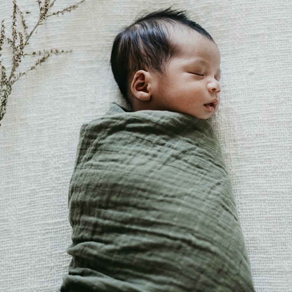 Snuggle Hunny Kids Snuggle Hunny Organic Muslin Wrap - Dusty Olive